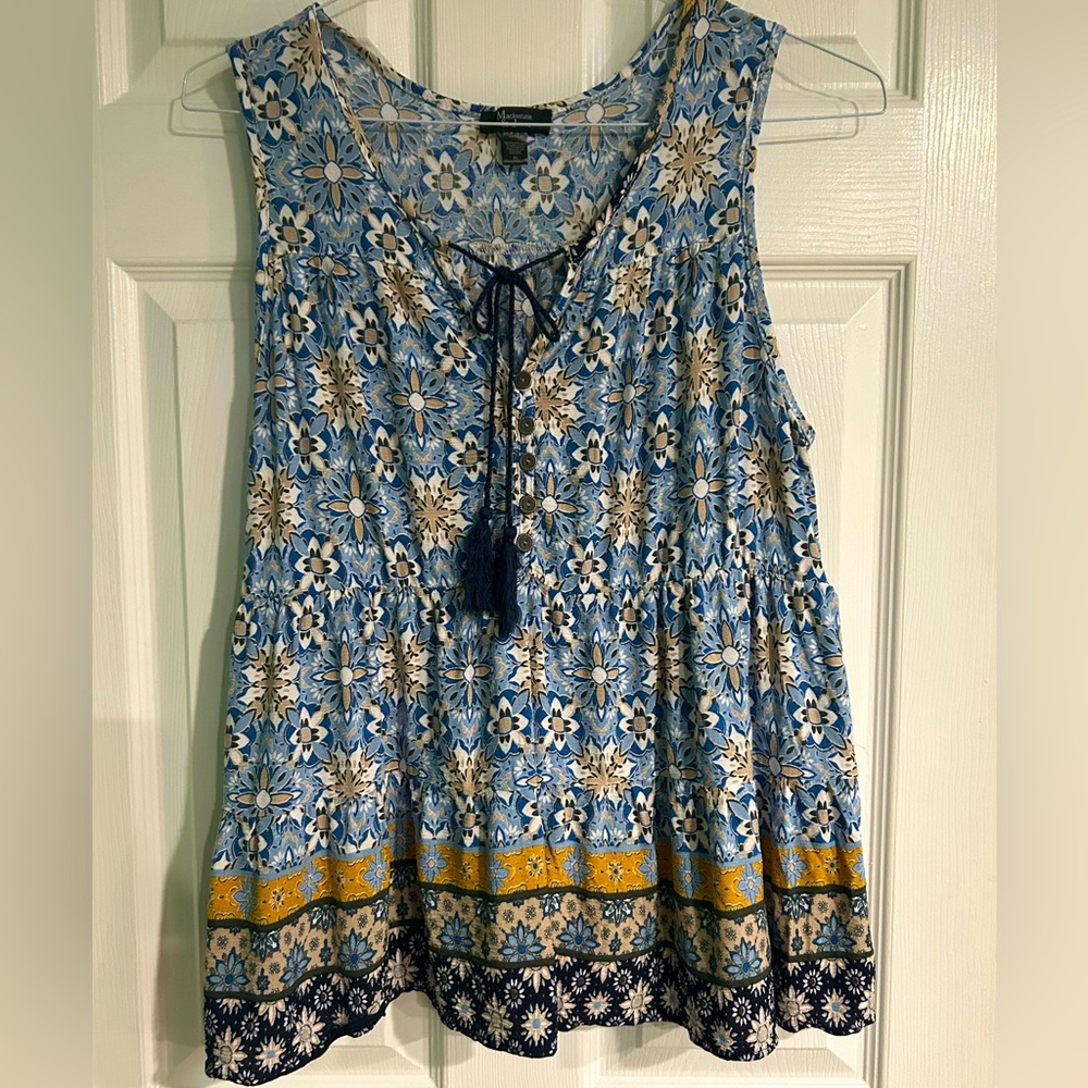 Mackenzie & James Floral Print A-line Floral Top Women’s Size XL